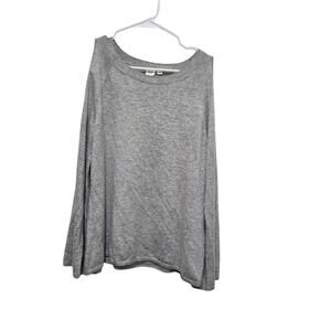 GAP Cold Shoulder Sweater Medium Gray Knit Long Sleeve